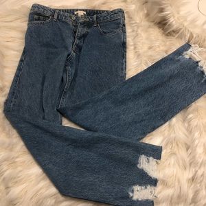 H&M “mom jeans” with frayed hem